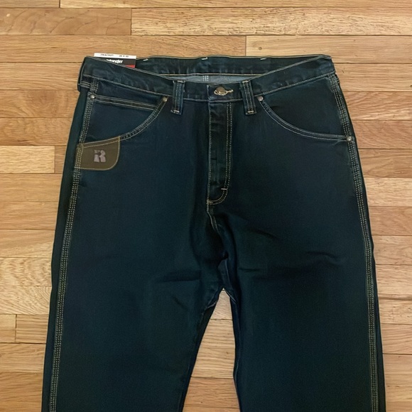 NWT Wrangler Riggs Workwear Advanced Comfort 5 Pocket Jean in Dark Tint, 35x32 - Picture 3 of 4